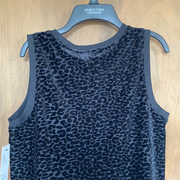 Apt 9 sleeveless black leopard print top with stretch size M - Picture 14 of 15